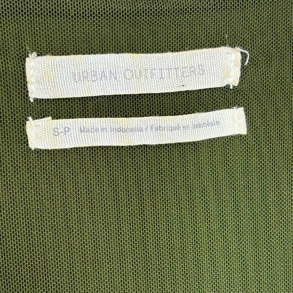 Urban Outfitters S Goldmine Olive Green Velvet Mini Faux Wrap Romper Boho Fairy - Picture 3 of 10